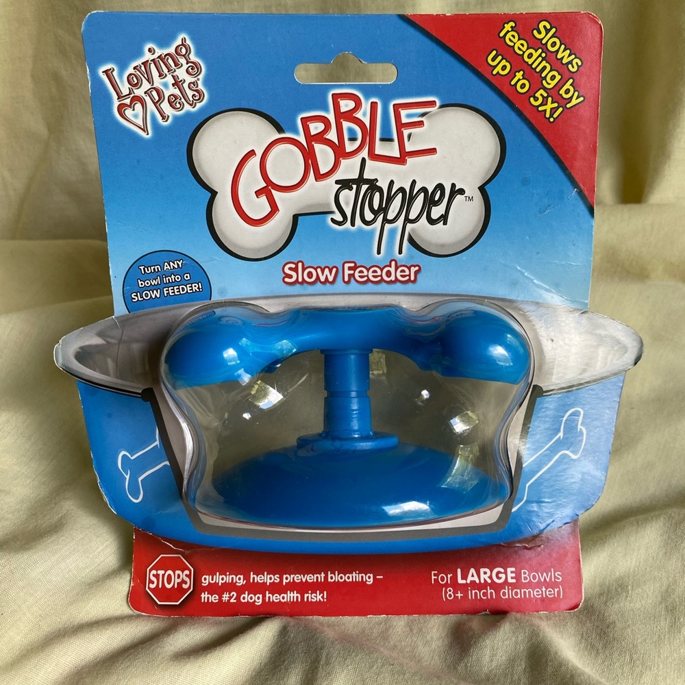 Loving Pets Gobble Stopper Slow Feeder Dog Food Bowl For large Bowls NEW
